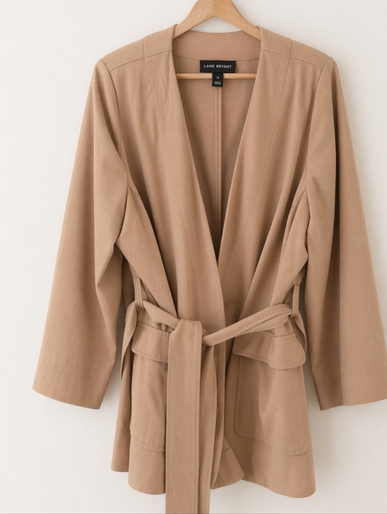 Lane Bryant Jackets & Blazers - Camel Knit Kimono Sleeve Blazer | NWOT | Plus Size